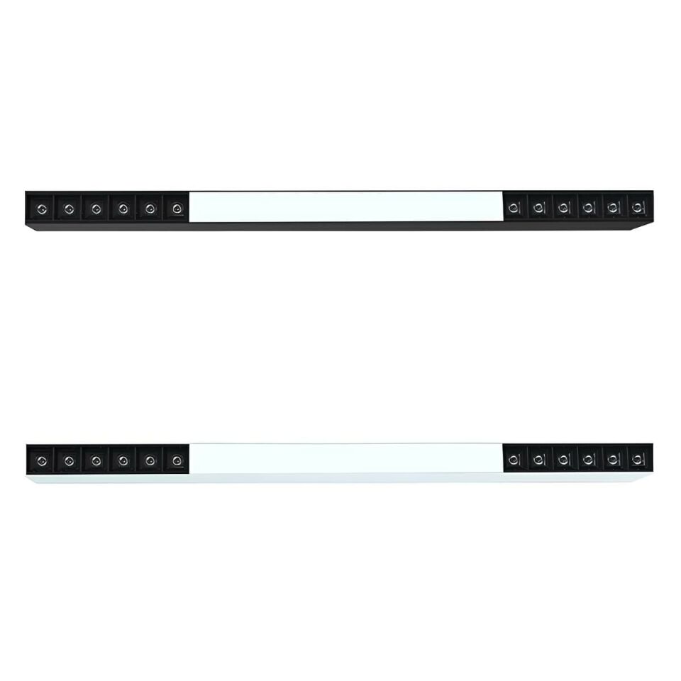 Mercekli Led Linear Aydınlatma Osram Led Sıva Üstü Lineer Armatür 3x4 Cm Kasa 3000  K (Gün Işığı) - 225CM - Askılı - Antrasit