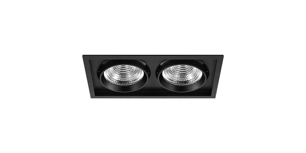 Goya 2x36 Watt Samsung Ledli Kare Cob Led Spot Mağaza Armatürü GY 3052-42 3200K (Gün Işığı) - Siyah - Dimli