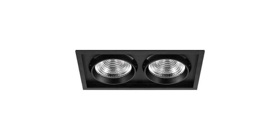 Goya 2x36 Watt Samsung Ledli Kare Cob Led Spot Mağaza Armatürü GY 3052-42 3200K (Gün Işığı) - Siyah - Dimli