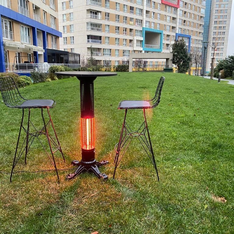 Hottable Tekno Pub Plus Kumandalı Masa Tipi Dış Mekan Kafe Restorant İnfrared Isıtıcı 2000W