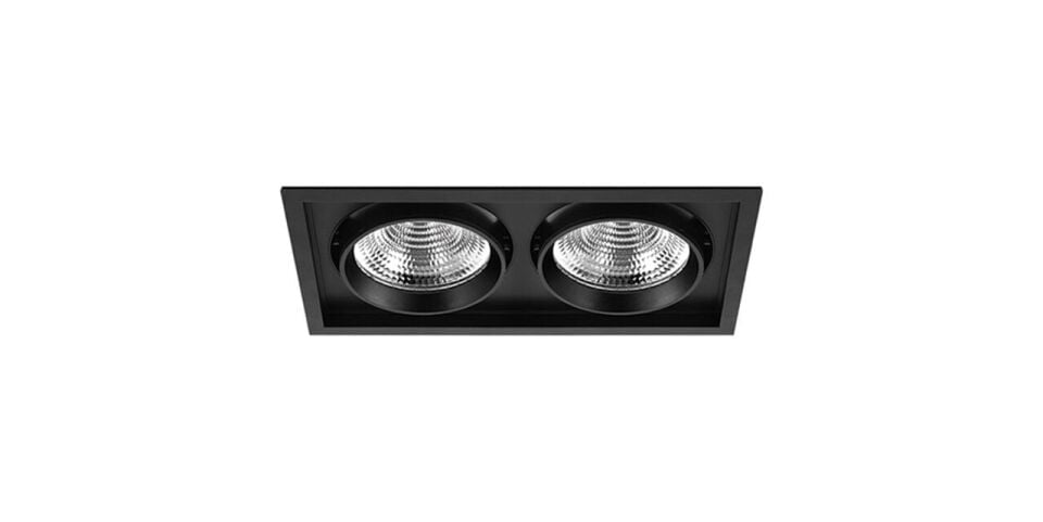 Goya 2x36 Watt Samsung Ledli Kare Cob Led Spot Mağaza Armatürü GY 3052-42 2700K (Sarı Işık) - Beyaz - Dimsiz