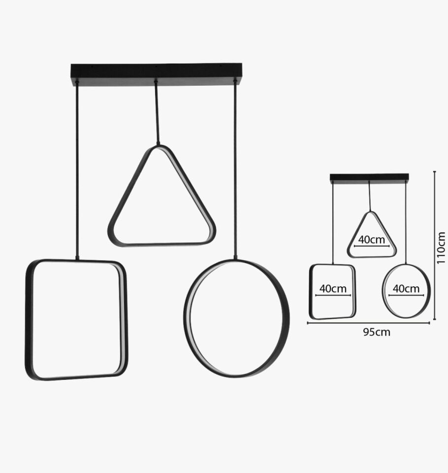 Satürn Modern Led Avize Sarkıt Linear Aydınlatma Sarkıt Lineer Avize