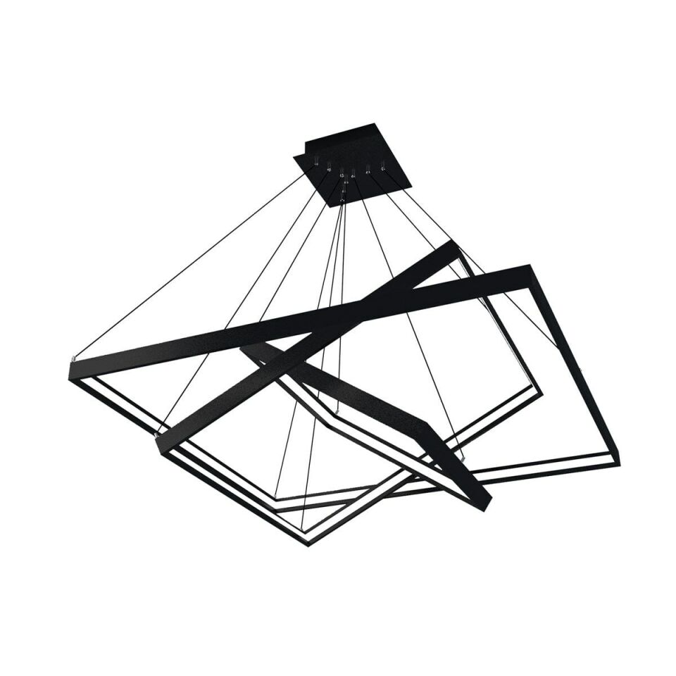 Kare Satürn Modern Led Avize Sarkıt Linear Aydınlatma Sarkıt Lineer Avize