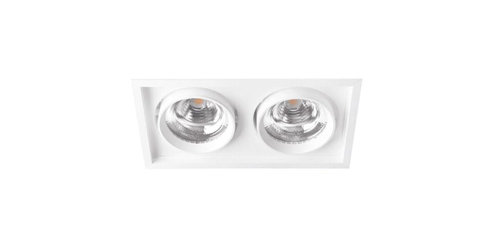 Goya 2x36 Watt Samsung Ledli Kare Cob Led Spot Mağaza Armatürü GY 3052-42 5000K (Kırık Beyaz) - Siyah - Dimli