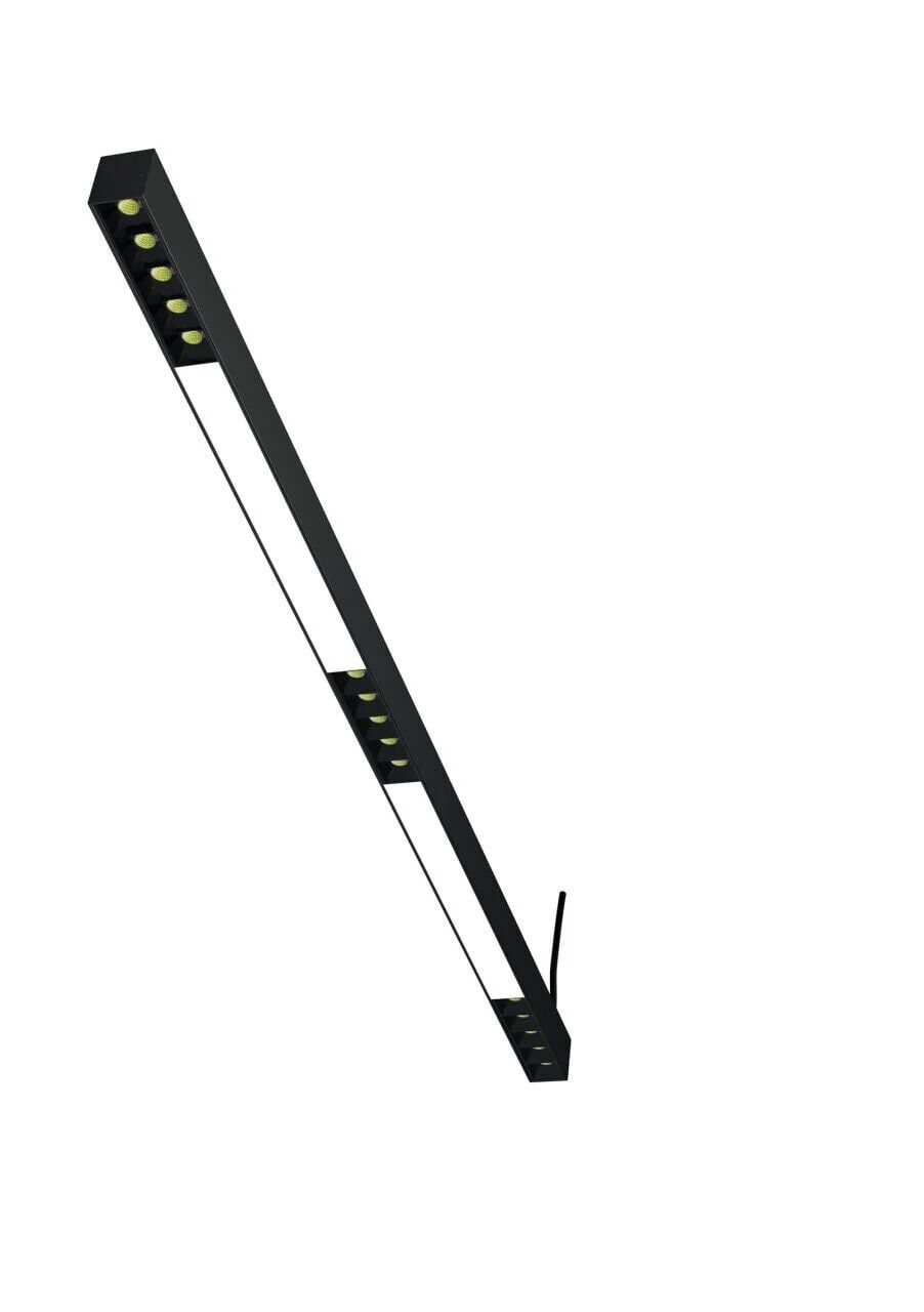 Mercekli Led Linear Aydınlatma Osram Led Sıva Üstü Lineer Armatür 3x4 Cm Kasa 4000K (Natural Işık) - 225CM - Askısız - Siyah