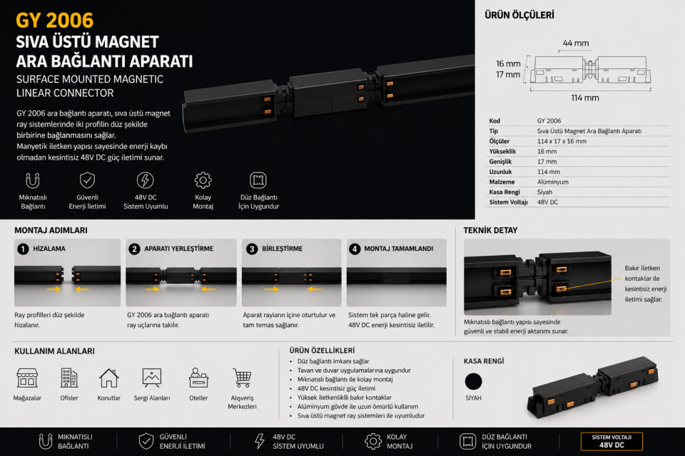 Goya Magnet Ray Ara Bağlantı Aparatı GY 2006
