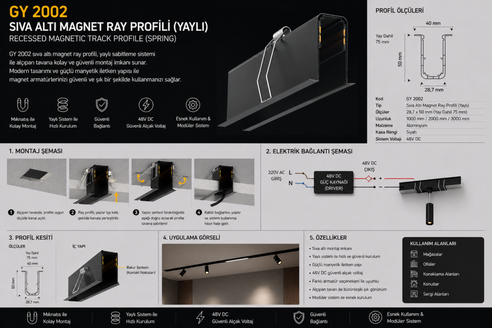 Goya Sıva Altı Magnet Ray 2 Metre GY 2002-2