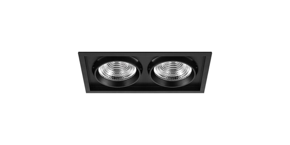 Goya 2x36 Watt Samsung Ledli Kare Cob Led Spot Mağaza Armatürü GY 3052-42 4000K (Natural Işık) - Siyah - Dimli