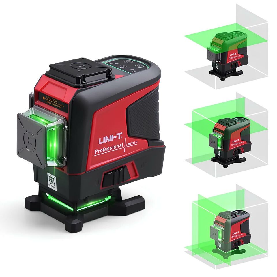 Unit Lm575Ld Lazer Seviye 12 Çizgi 3D Yeşil Yatay Dikey Çizgi Lazer Otomatik Kendinden Tesviye İle Uzakdan Kumanda