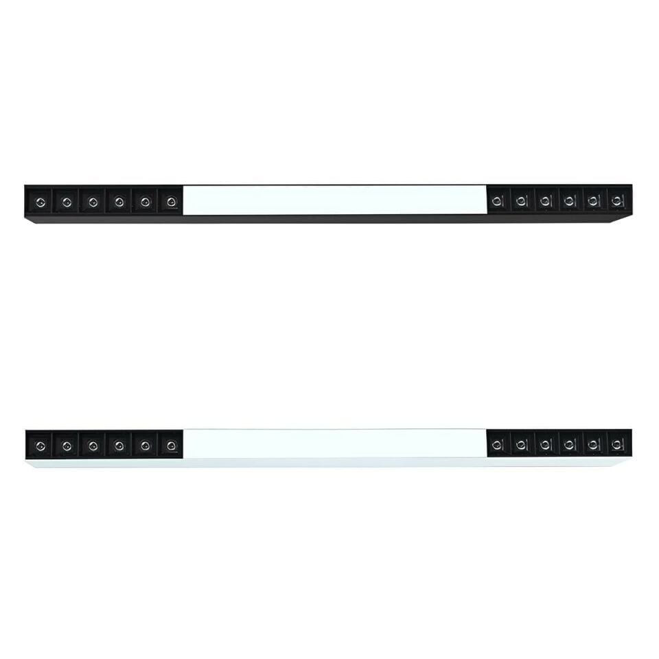 Mercekli Led Linear Aydınlatma Osram Led Sıva Üstü Lineer Armatür 3x4 Cm Kasa 6000 K (Beyaz Işık) - 280CM - Askısız - Siyah