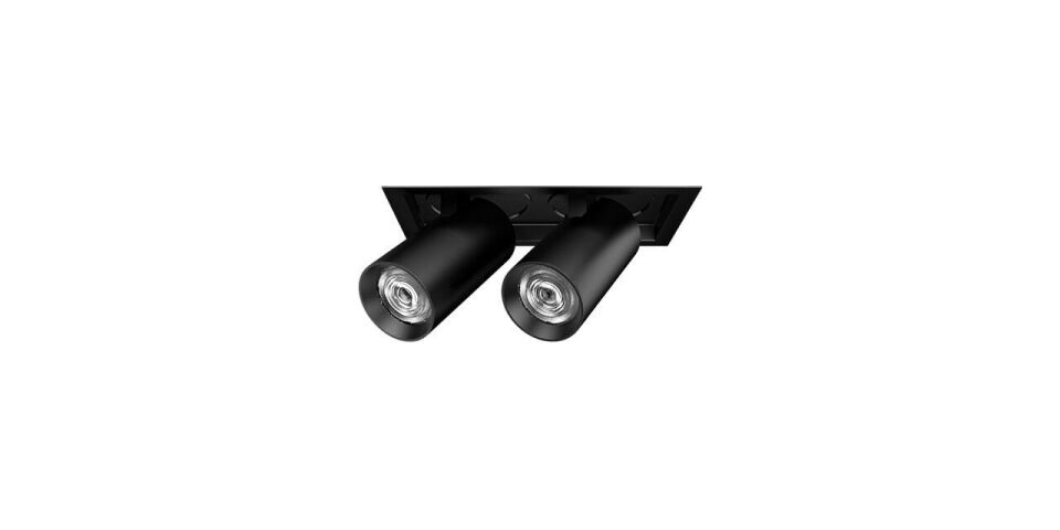 Goya 2x14 Watt Samsung Ledli Yuvarlak Cob Led Spot Mağaza Armatürü GY 3152-14 4000K (Natural Işık) - Siyah - Dimli