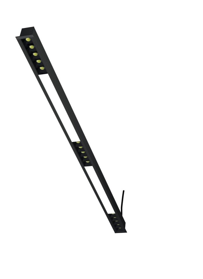 Sıva Altı Mercekli Led Linear Aydınlatma Osram Led Gömme Lineer Armatür 5x4x3,5 Cm Kasa 6000 K (Beyaz Işık) - 173CM - Antrasit