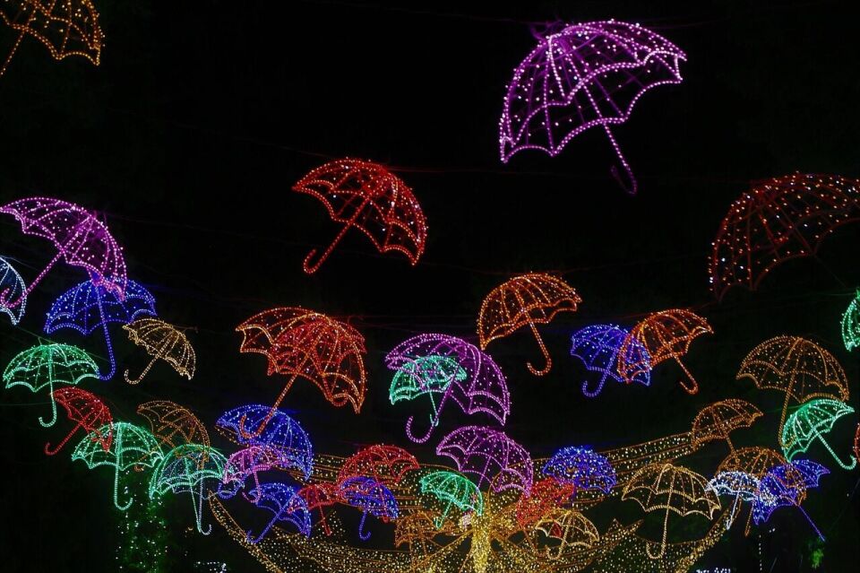 Led Şemsiye Dış Mekan Bahçe Yılbaşı Süsleme SNC-815 KIRMIZI