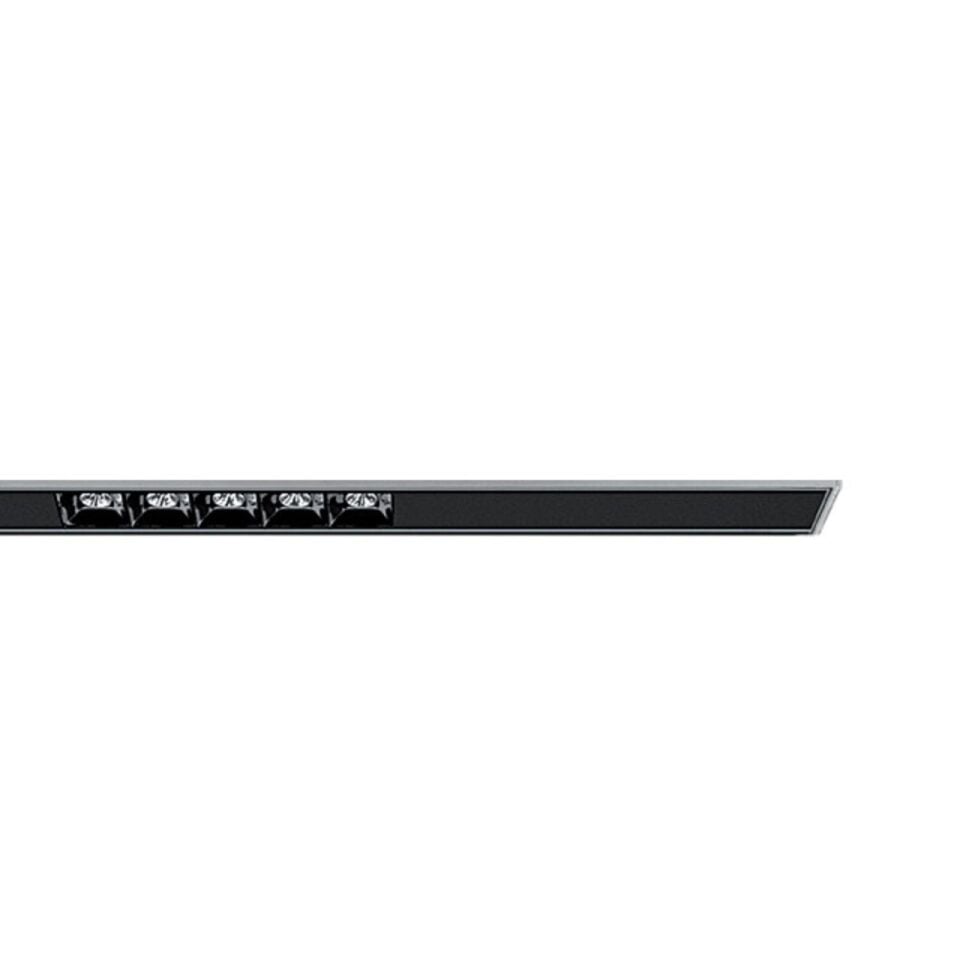 Sıva Altı Mercekli Led Linear Aydınlatma Osram Led Gömme Lineer Armatür 5x4x3,5 Cm Kasa 2700K (Sarı Işık) - 280CM - Antrasit