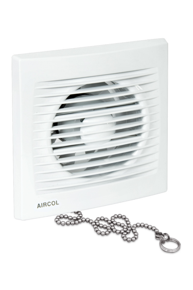 Aircol 100 SM Monofaze Siviçli Tuvalet Banyo ve Mutfak Aspiratörü 12W 100m3/h