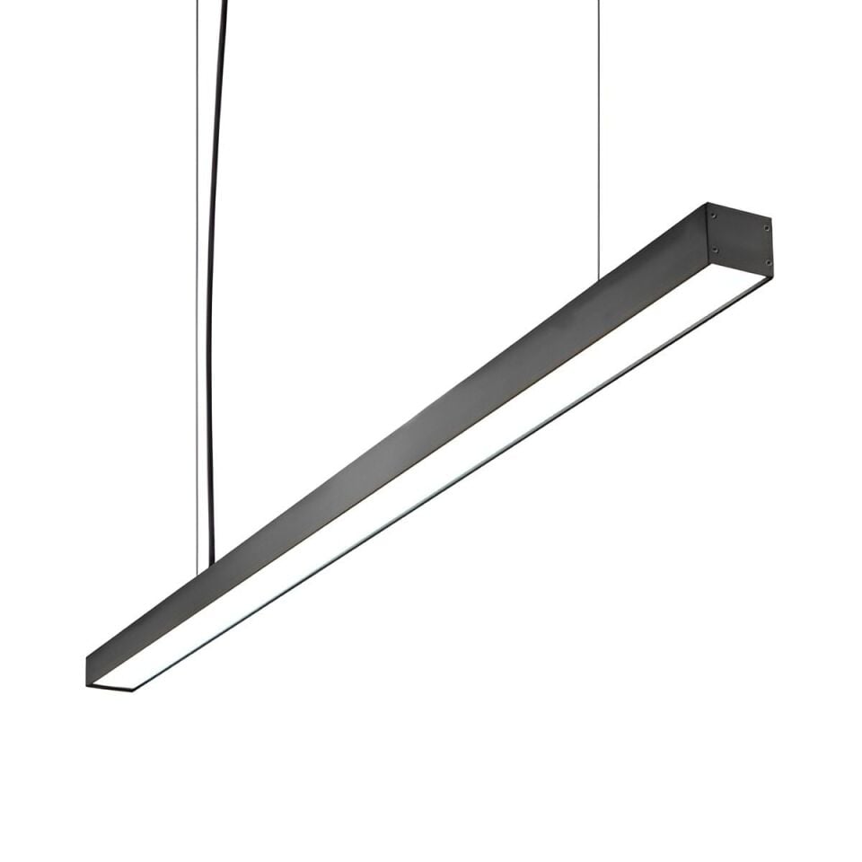 Linear Aydınlatma Osram Led Sıva Üstü Led Lineer Armatür 5x5 Cm Kasa 3000  K (Gün Işığı) - 60CM - Askısız - Antrasit