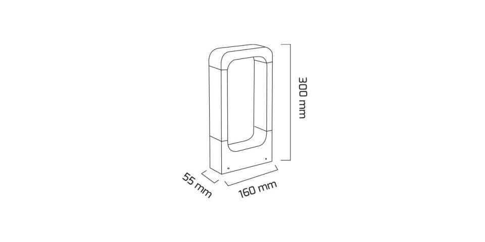 Goya 7W Dış Mekan Modern Led Bahçe Yol Aydınlatması Bollard Aydınlatma GY6250
