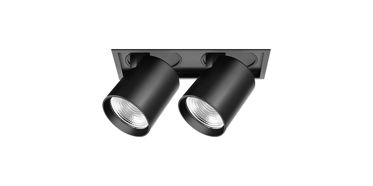 Goya 2x36 Watt Samsung Ledli Yuvarlak Cob Led Spot Mağaza Armatürü GY 3152-42 2700K (Sarı Işık) - Beyaz - Dimsiz