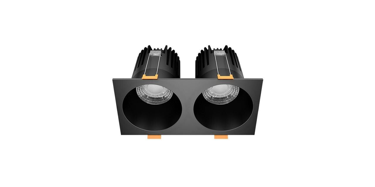 Goya 2x8 Watt İkili Kare Samsung Ledli Spot Armatür GY 1732-8 4000K (Natural Işık) - Beyaz - Dimsiz