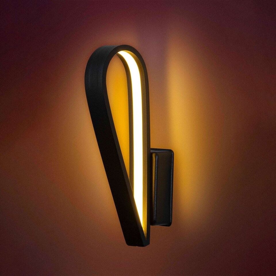 Bead Modern Duvar Apliği Led Aydınlatma Dekoratif Aplik 6000 K (Beyaz Işık) - Antrasit