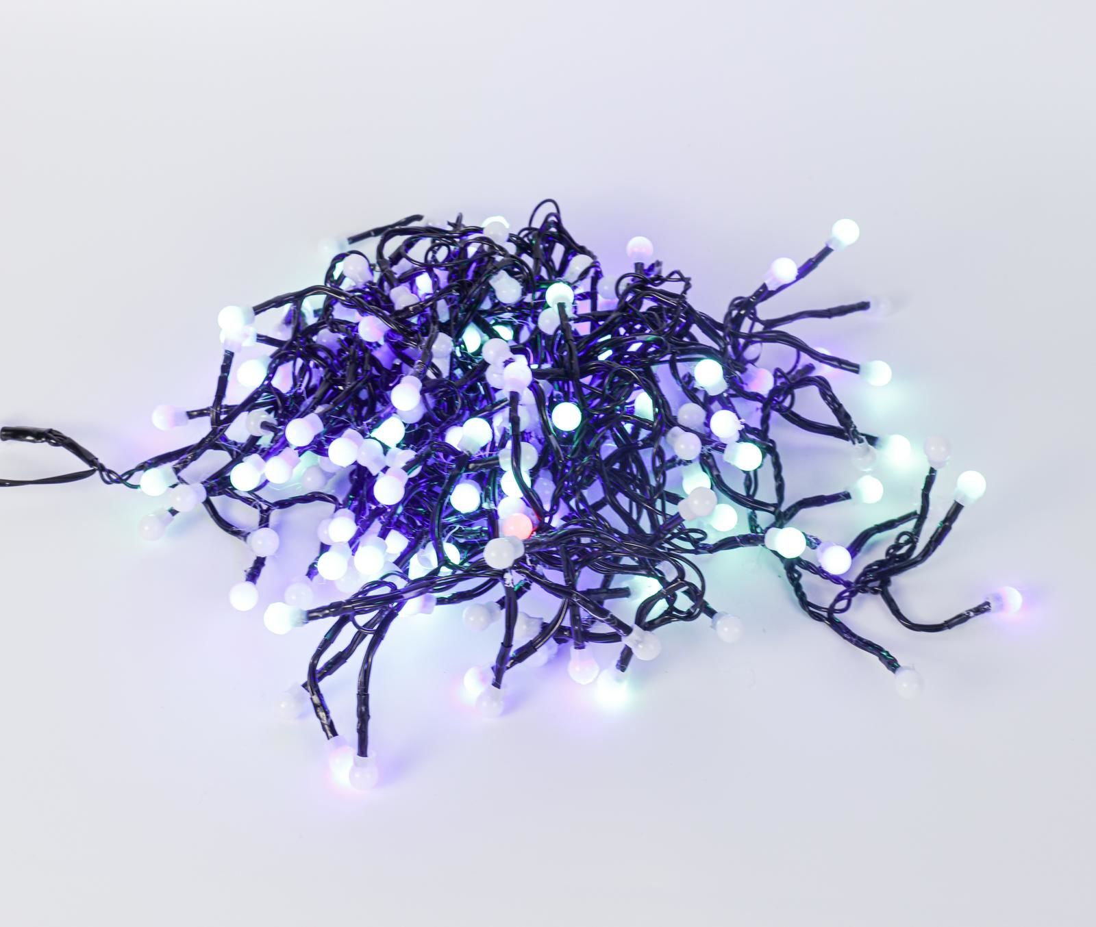 Animasyonlu Yılbaşı Ağacı Süsü 5 Metre 200 Ledli Siyah Kablolu SNC-214