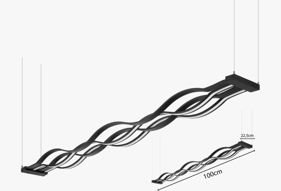 Dalga Modern Led Avize Sarkıt Linear Aydınlatma Sarkıt Lineer Avize