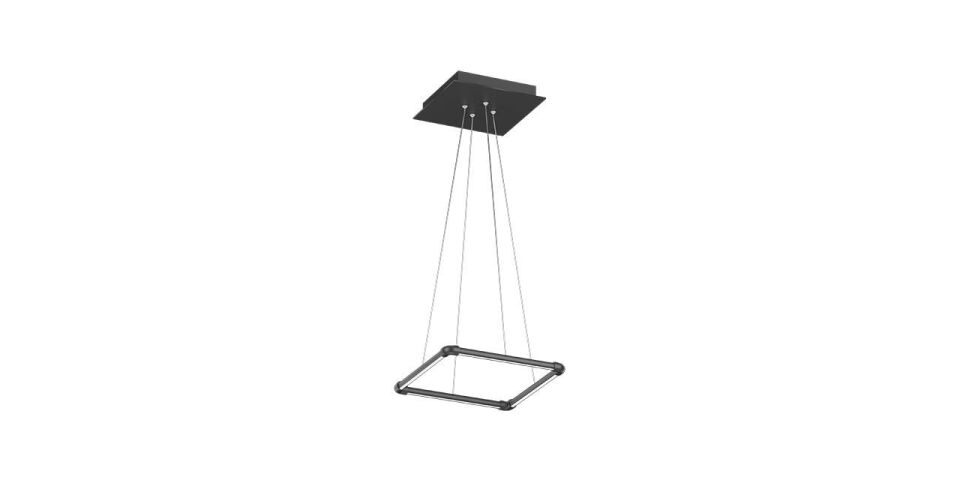 Goya 14 Watt Samsung Ledli Dekoratif Sarkıt Kare Linear Aydınlatma 27CM GY 8123-1 4000K (Natural Işık) - Siyah - Dimsiz - Rozanslı