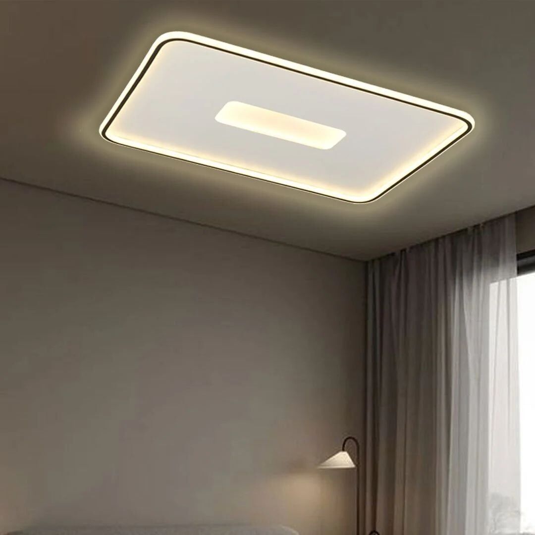 Ceres Modern Dekoratif Dikdörtgen Plafonyer Led Avize Aydınlatma 3 Renk Modlu KOZ8051 60x80CM - Dimsiz