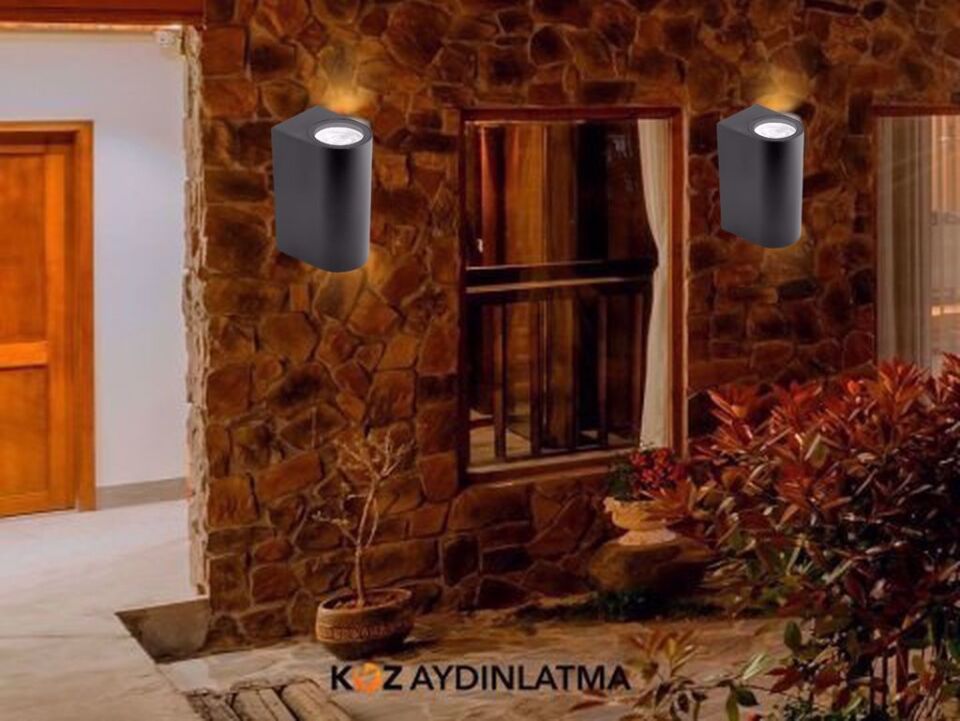Cata Maldiv Antrasit Kasa Dekoratif Dış Mekan Led Duvar Aplik Aydınlatma CT-7104