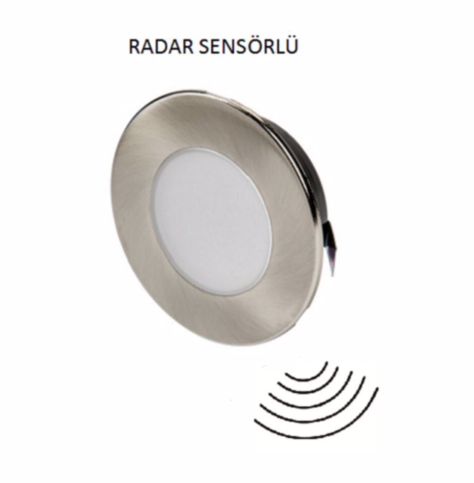 Noas 1,5W Sensörlü Koridor Aydınlatma Armatürü Satin Kasa Gün Işığı YL69-1411-B