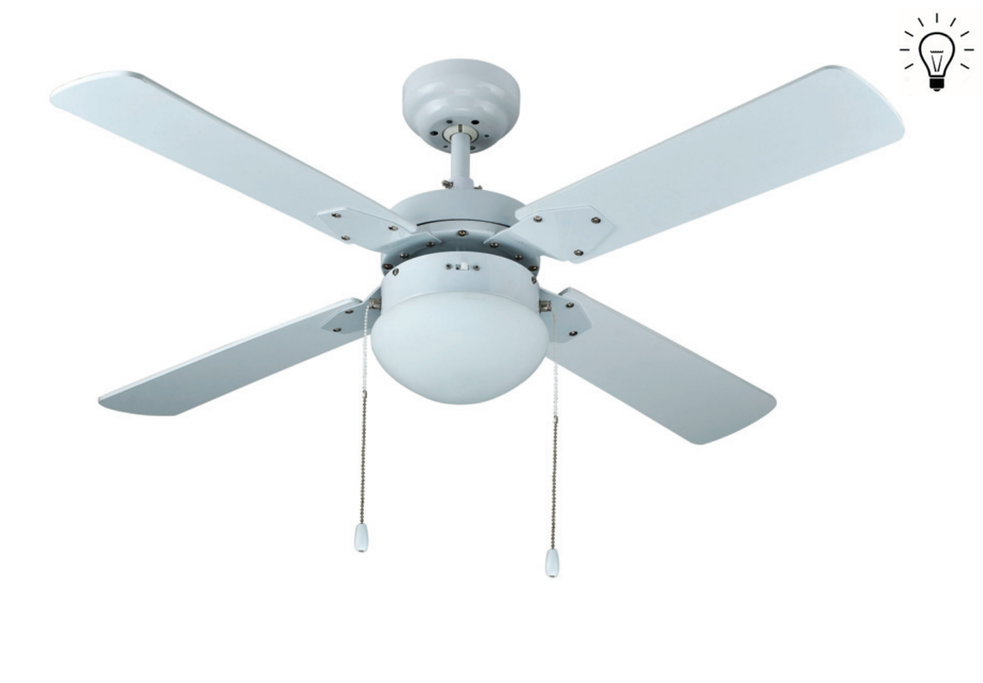 Kaşkar Taflan L42015 50W Işıklı Metal Gövde Ahşap 4 Kanatlı Tavan Tipi Vantilatörü Gri