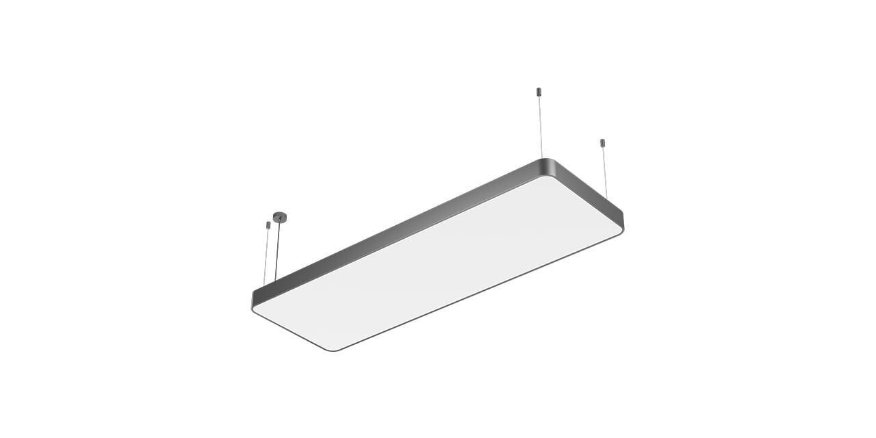 Goya 288 Watt Samsung Ledli Dekoratif Sarkıt Oval Dikdörtgen Linear Aydınlatma 60x180CM GY 8119-60x180 6500K (Beyaz Işık) - Siyah