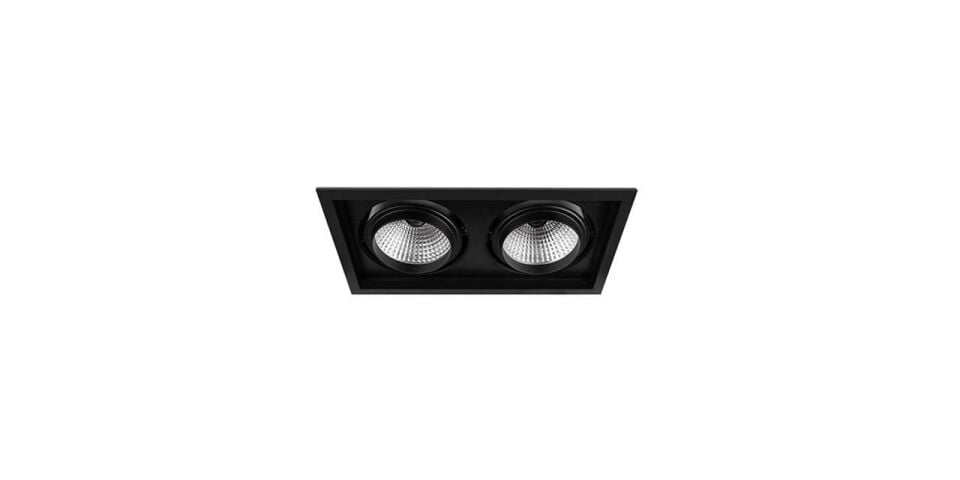 Goya 2x30 Watt Samsung Ledli Kare Cob Led Spot Mağaza Armatürü GY 3042-30 2700K (Sarı Işık) - Beyaz