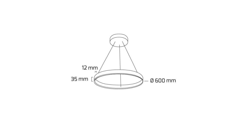 Goya 40 Watt Samsung Ledli Dekoratif Sarkıt Yuvarlak Linear Aydınlatma 60CM GY 8210-60
