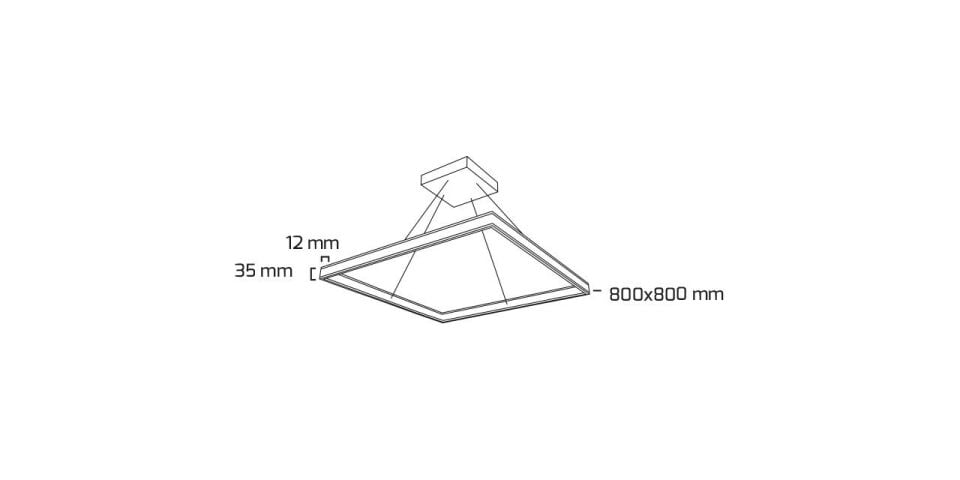 Goya 78 Watt Samsung Ledli Dekoratif Sarkıt Kare Linear Aydınlatma 80CM GY 8212-80