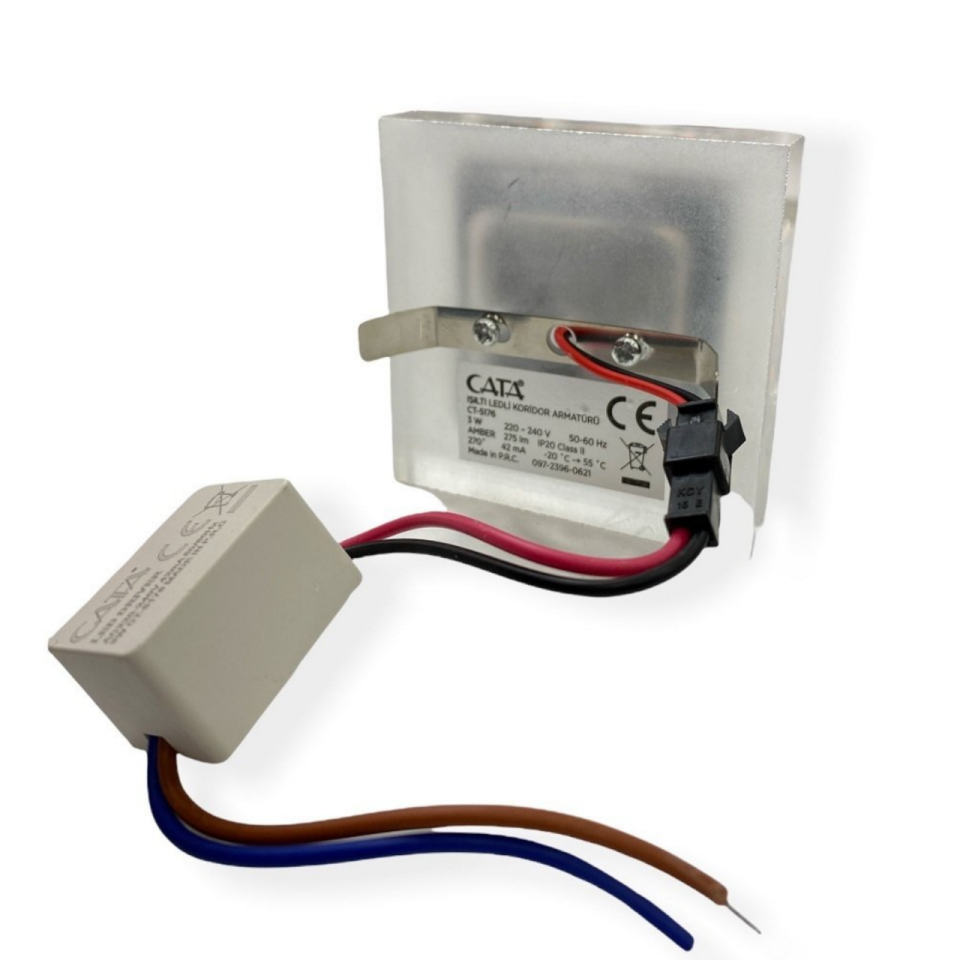 Cata 3W Işıklı Ledli Koridor Aydınlatma Armatürü ct-5176 AMBER