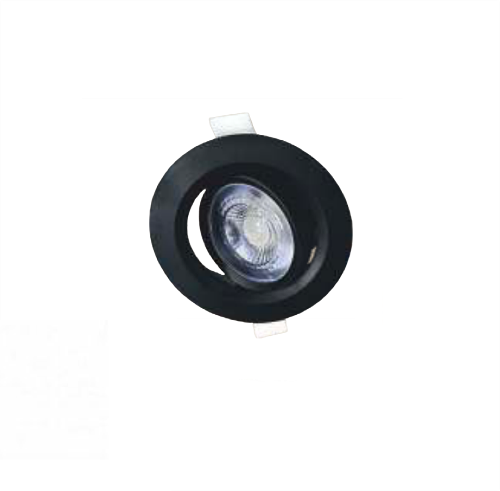 Cata 6W Akik Yuvarlak Led Spot Aydınlatma Armatürü Siyah Kasa ct-5200 6400K (Beyaz Işık)