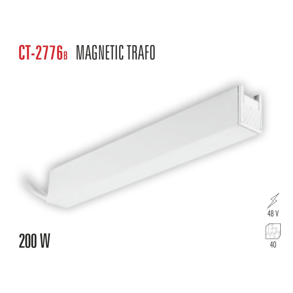 Cata 200 Watt Magnetic Trafo Magnetic Ray Armatür Trafo Beyaz Kasa ct-2776