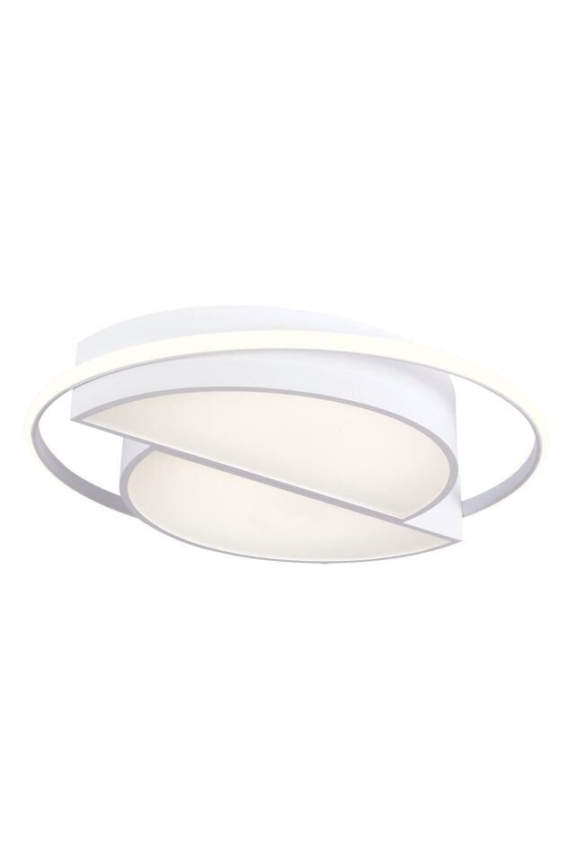 Vesta Modern Dekoratif Yuvarlak Plafonyer Led Avize Aydınlatma Beyaz Kasa 3 Renk Modlu KOZ8060