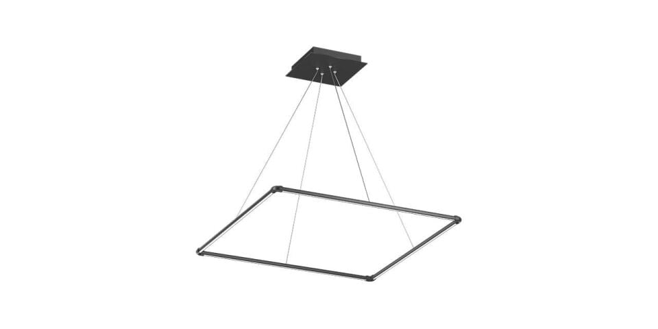 Goya 42 Watt Samsung Ledli Dekoratif Sarkıt Kare Linear Aydınlatma 72CM GY 8123-3 3000  K (Gün Işığı) - Siyah - Dimli - Rozanssız