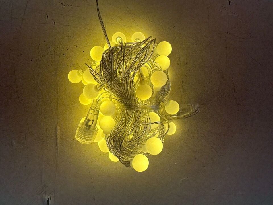 Top Yılbaşı Ağacı Süsü 10 Metre 60 Top Ledli Yılbaşı Süsleme Fiş Tipi SNC-207-1