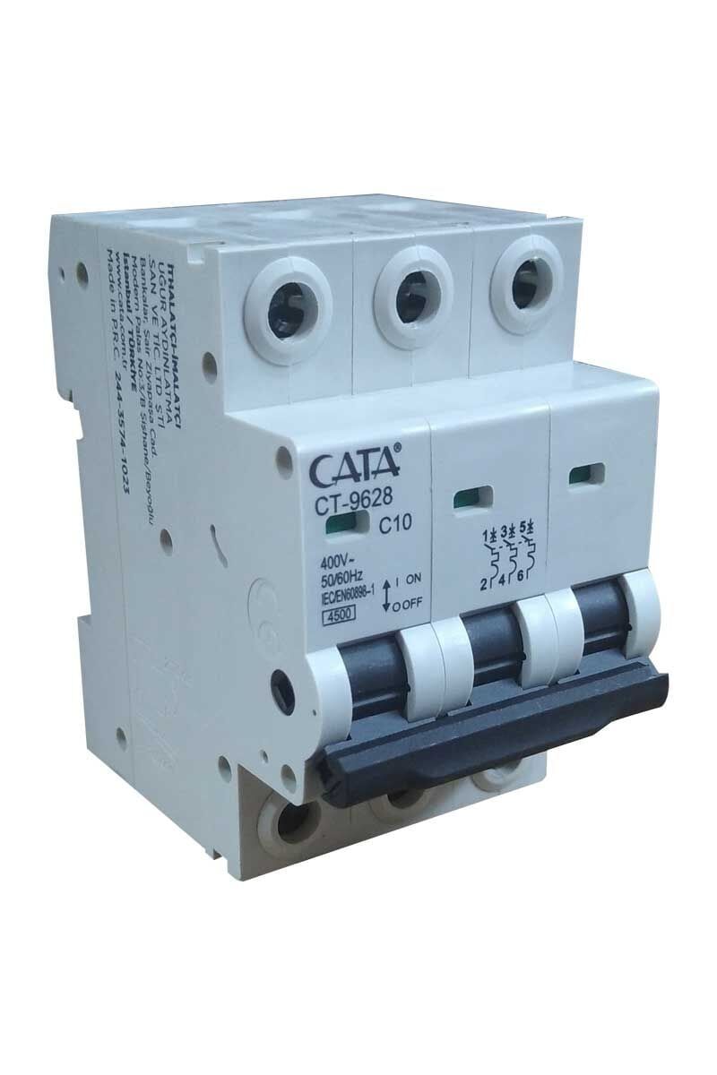 Cata Toptan 3x10A 4.5kA B Tipi Otomatik Sigorta 40'lı Paket ct-9628