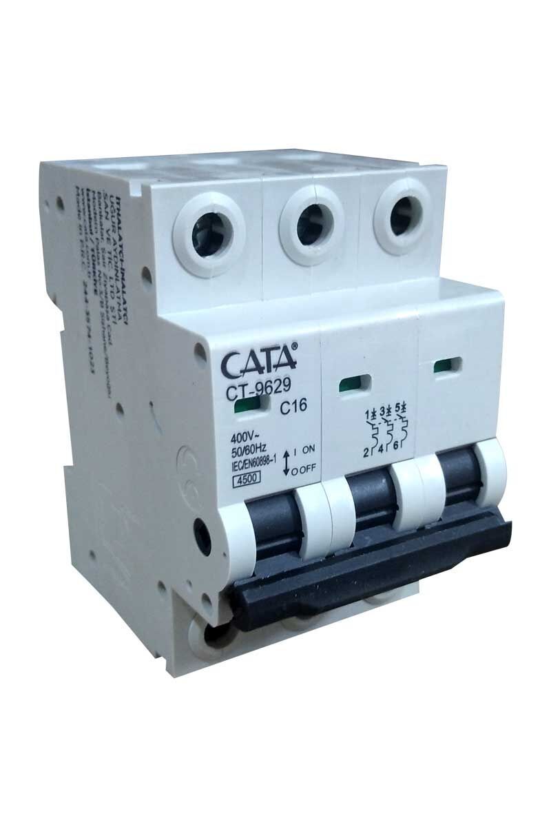 Cata Toptan 3x16A 4.5kA B Tipi Otomatik Sigorta 40'lı Paket ct-9629