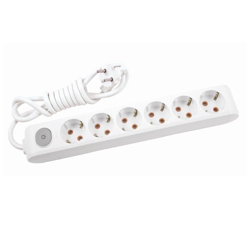 Viko Multi-led Altılı 2 Mt Anahtarlı Grup Priz Topraklı Çocuk Korumalı 90117602