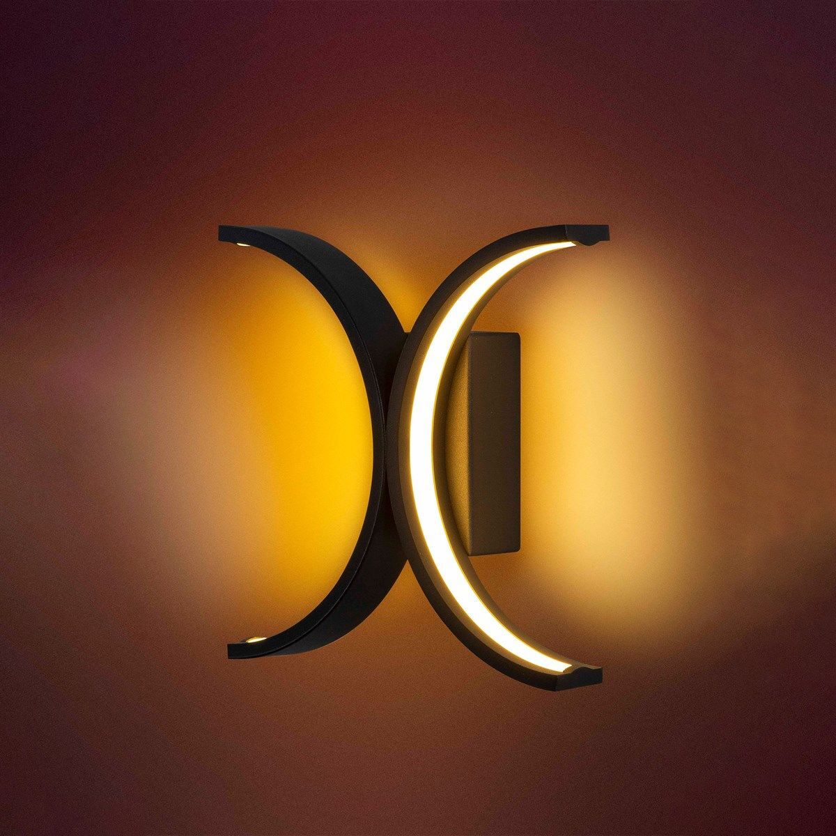 Dual Crescent Modern Duvar Apliği Led Aydınlatma Dekoratif Aplik