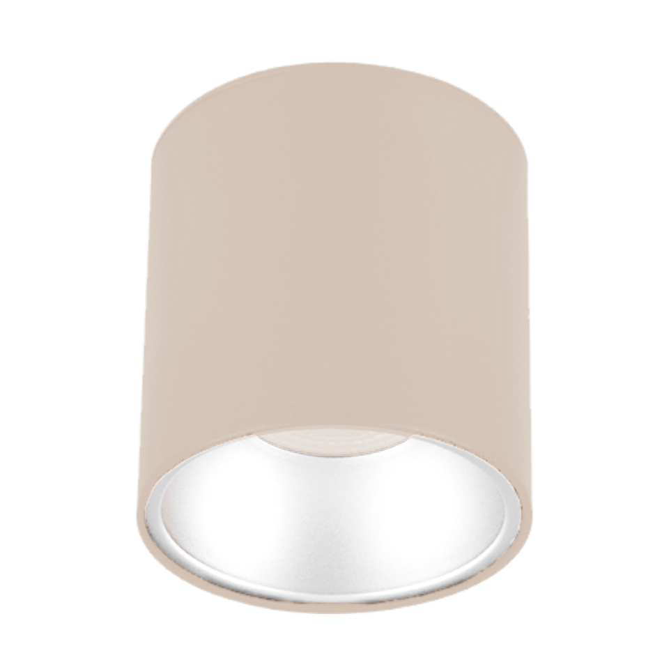 Sıva Üstü Silindir Led Spot Armatür 10x10 Cm Bej - Beyaz