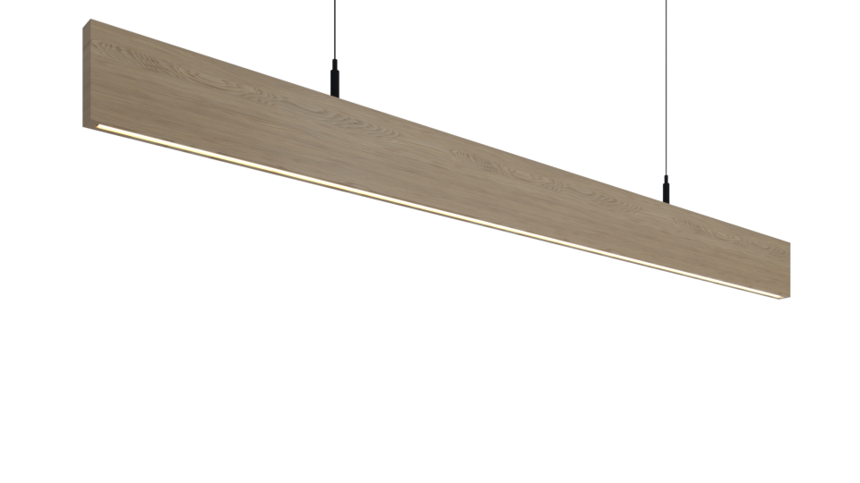 Samsung Led Tridonic Trafolu Sıva Üstü Ahşap Linear Armatür 2,6x11 Cm Kasa Linear Aydınlatma 120CM - 6500K (Beyaz Işık) - Kestane - Askısız