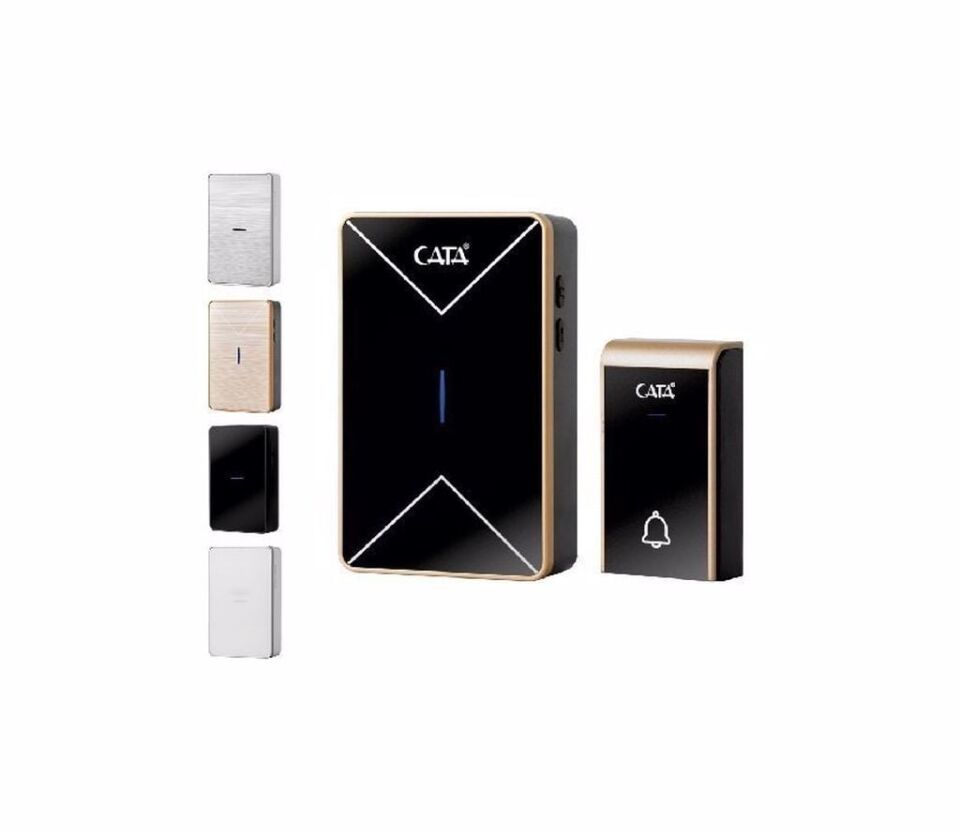 Cara Lüx Model Led Işıklı Kablosuz Uzaktan Kumandalı Kapı Zili Gold CT-104