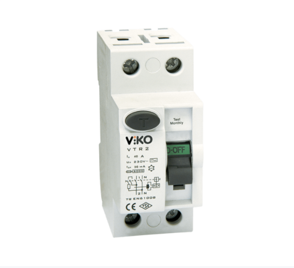 Viko Toptan 2x80A 30mA AC Tipi Kaçak Akım Rölesi 60'lı Paket VTR2-8030