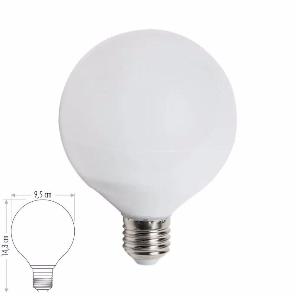 Cata 15 Watt E27 Duylu G95 Glop Led Ampul CT-4235 6400K (Beyaz Işık)